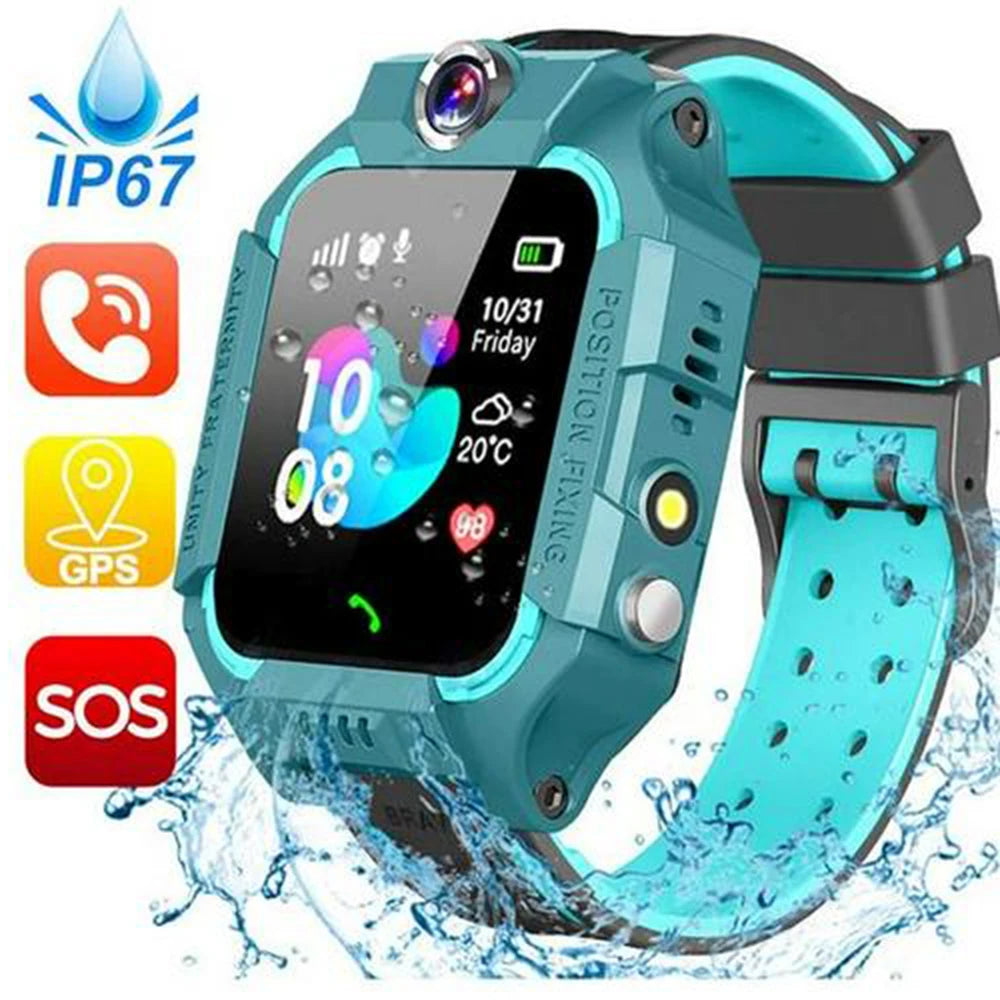 Z6f Kids Smart Watch Sos Phone Watch Ip67 Waterproof Remote Photo Smartwatch Compatible For Ios Android