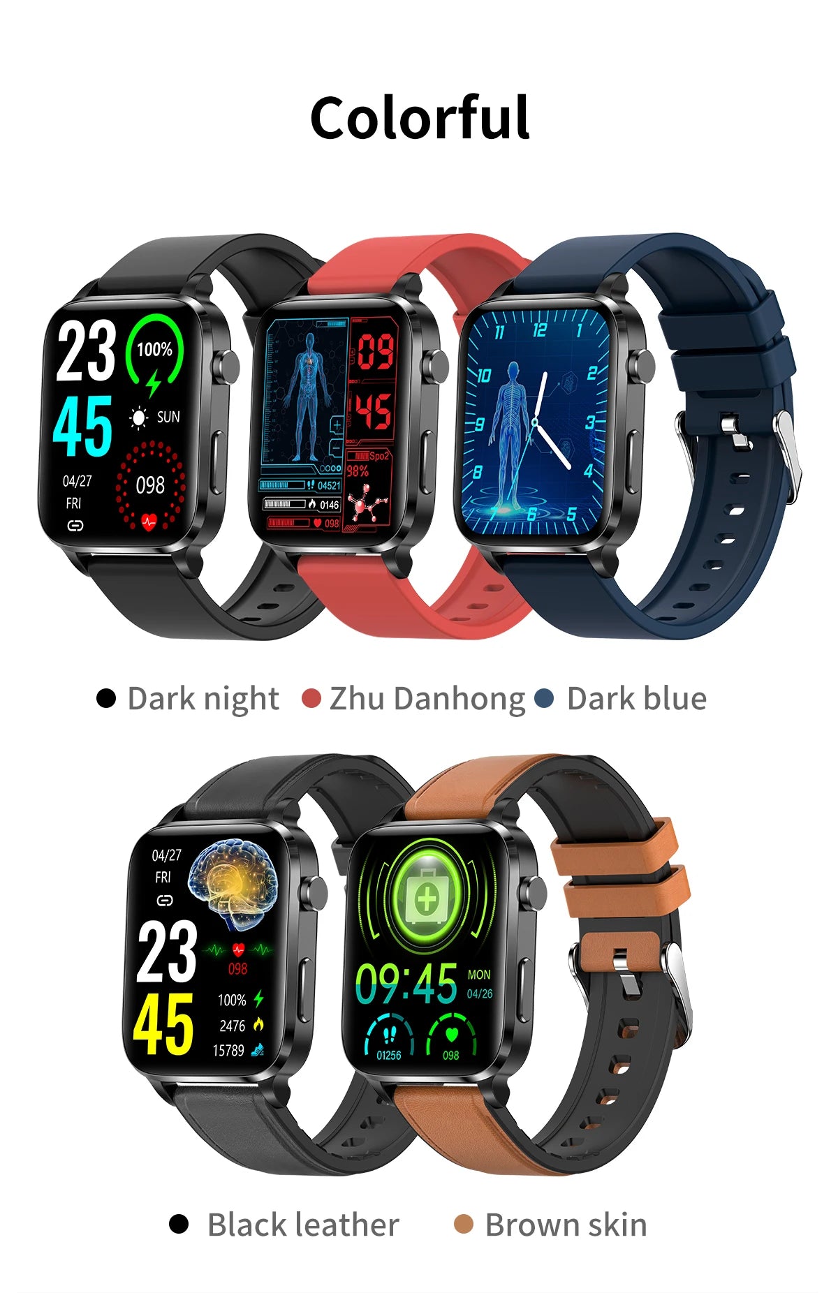 Blood Sugar Smart Watch Men Sangao Laser Treat Health Heart Rate Blood Pressure Sport Smartwatch Women Health Monitoring Watches