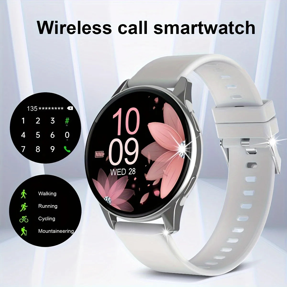 Men Women Smarthwhatch 2024 AMOLED Screen Bluetooth Call Ultra Thin Smart Watch Heart Rate Sports Modes Watches Music Smartwatch