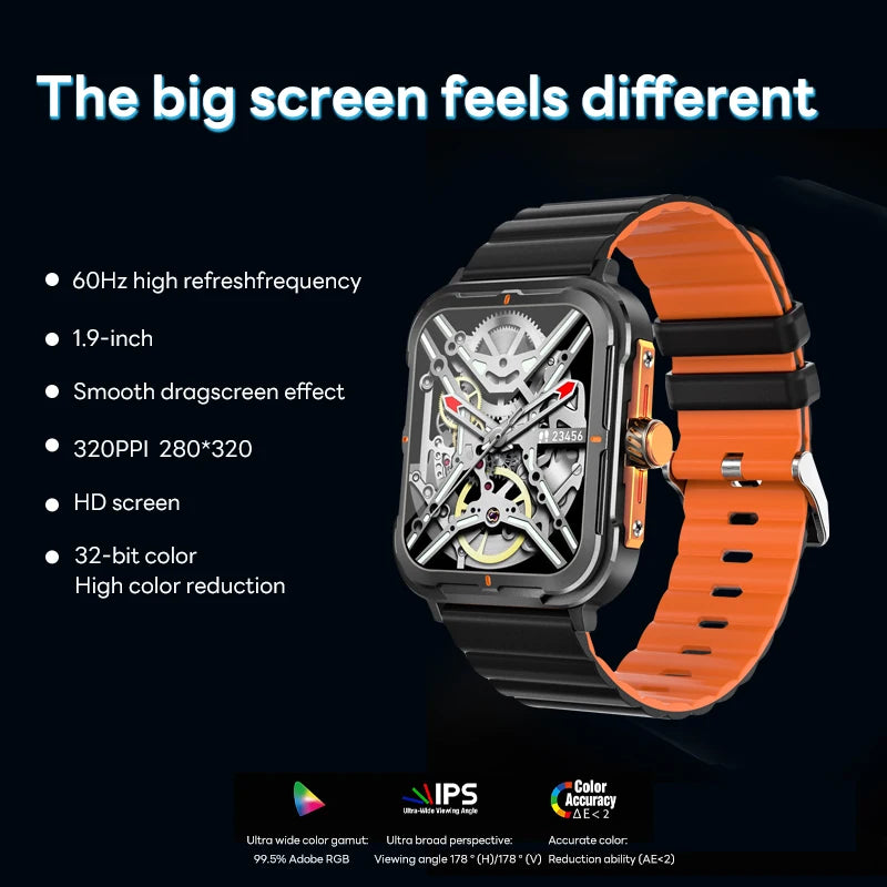 2024 New Smart Watch Men Full Touch Screen Outdoor Sport Fitness Watch IP68 Waterproof Bluetooth For Android Smartwatch D09