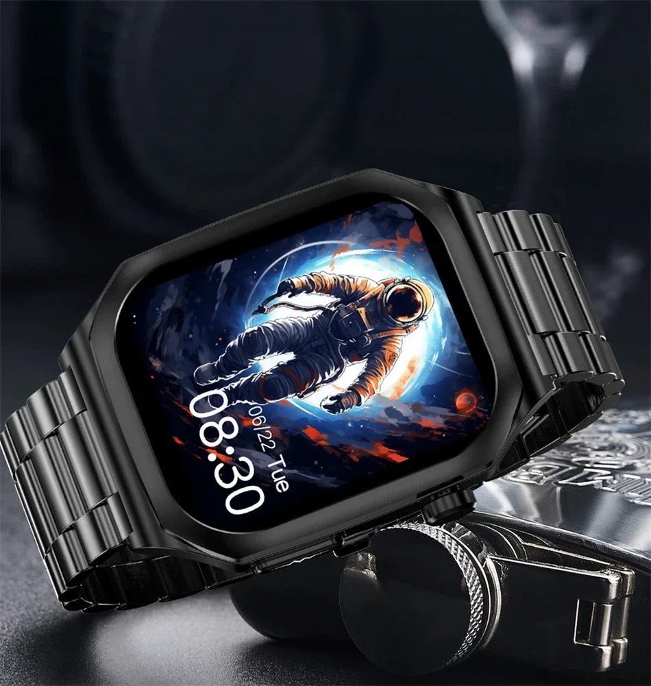 2024 Blood Glucose Uric Acid Blood Lipid Smart Watch AI Diagnostics ECG+PPG Smartwatch Men AMOLED HD Screen Clock Bluetooth Call