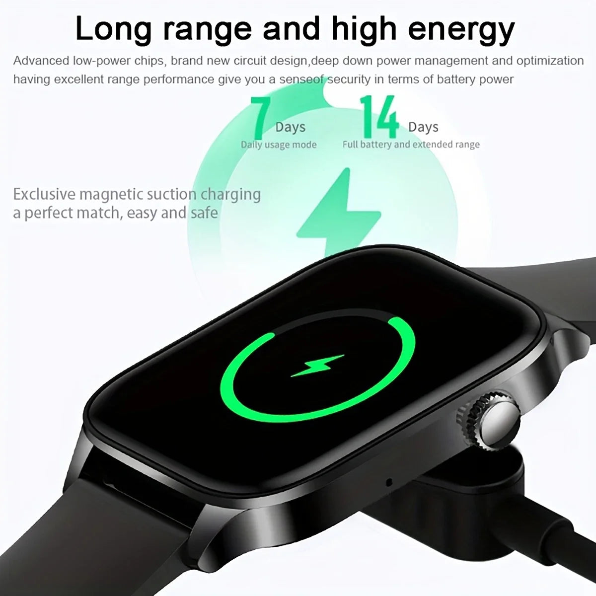 2024 Smart Watch Android Phone 1.85 Inch Color Screen Bluetooth Call Blood Oxygen/Pressure Monitoring Smartwatch Women Men