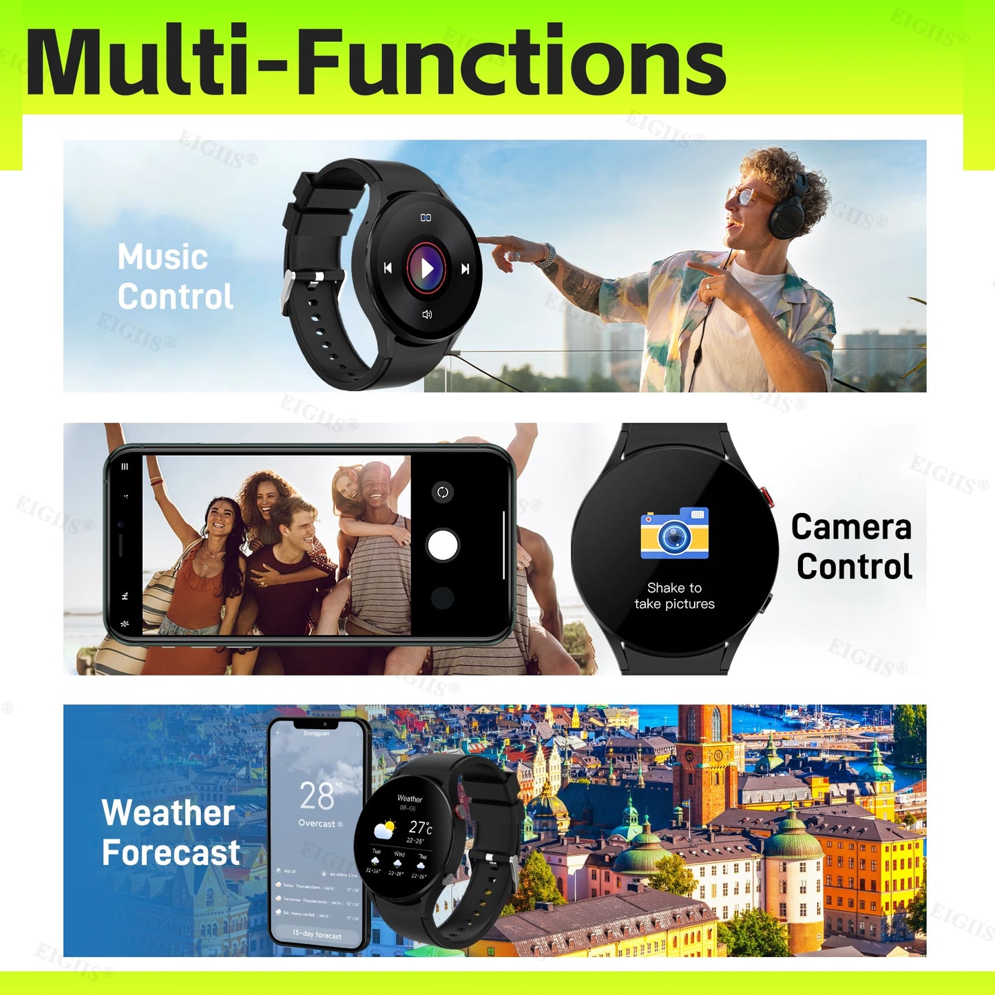 AMOLED Smart Watch Men Women GPS Track 1.43 Inch AMOLED 466*466 HD Screen Always Display Bluetooth Call Smartwatch Man 2024 New