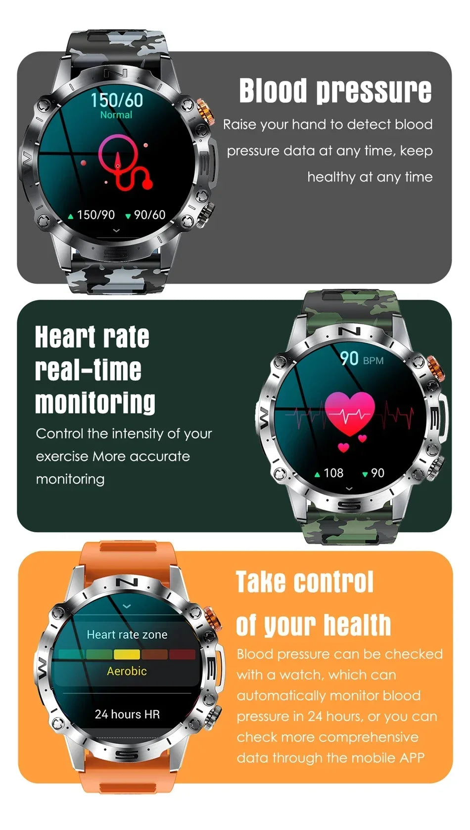 2024 New AMOLED Clock Bluetooth Call Smart Watch Men Sports Fitness Tracker Heart Monitor 380mAh Men Smartwatch For Android IOS