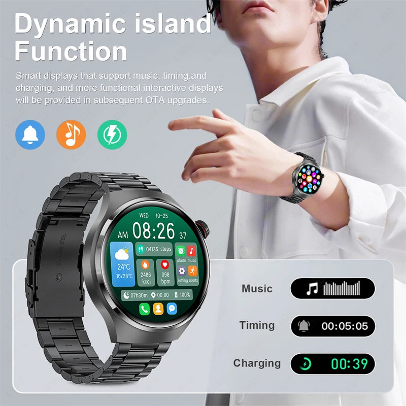 LIGE For Xiaomi GT4 PRO Smart Watch Men Watch 4 Pro AMOLED HD Screen Bluetooth Call GPS NFC Motion Waterproof SmartWatch 2024