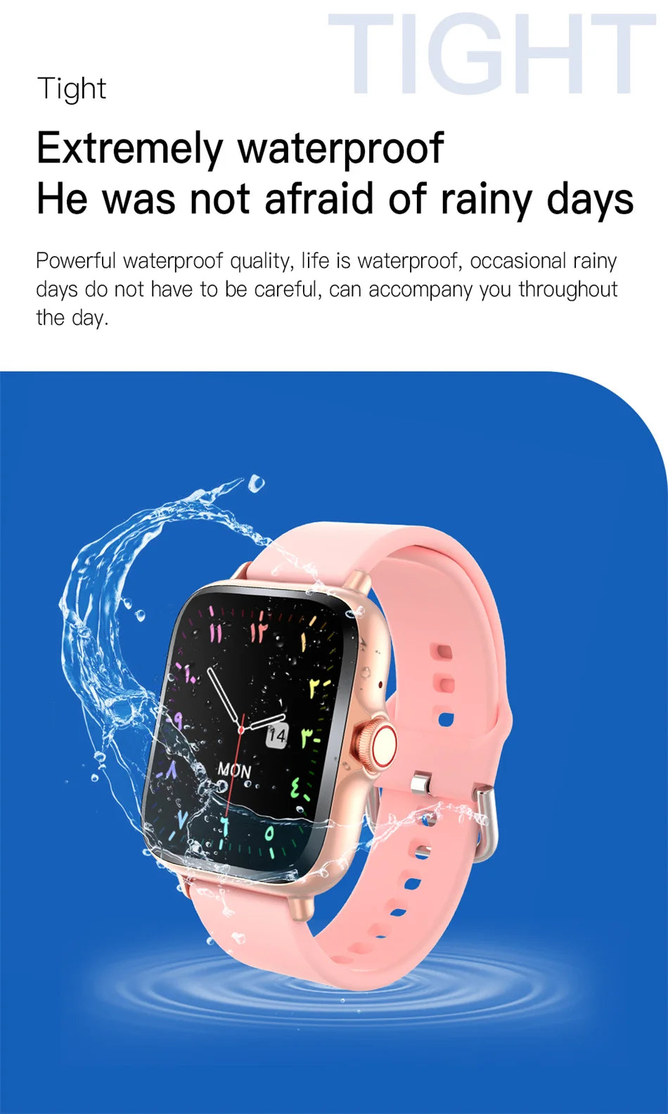 Sport Smartwatch Men and Women Full-screen Touch BRUBOSES Health Monitoring BT Call Waterproof Smart Watch For IOS Android 2024