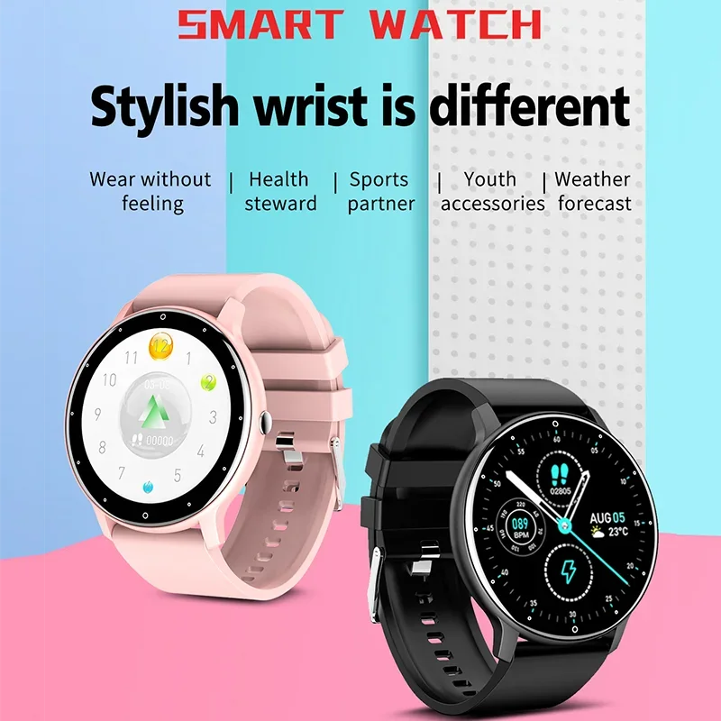 ZL02D Men Smart Watch Full Touch Screen Fitness Tracker IP68 Waterproof Sports Women Smartwatch for Xiaomi Huawei IOS Phone 2024