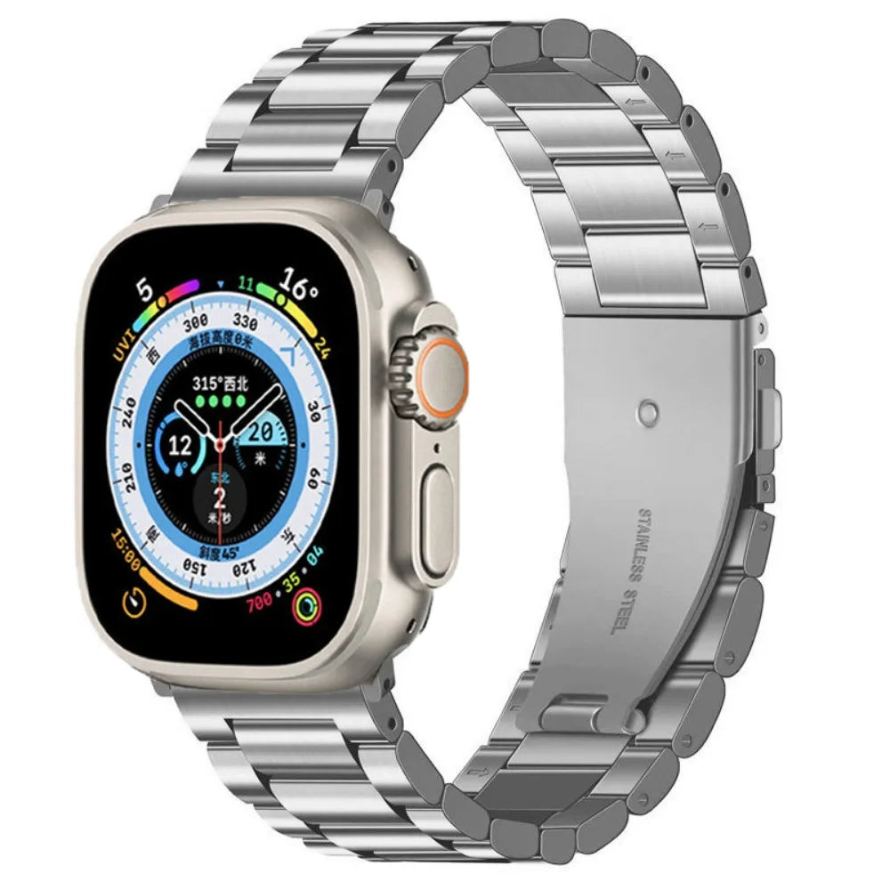 New Metal Strap for Apple Watch band 49mm 45mm 41mm 44mm 40mm 42 38mm Stainless steel Bracelet iWatch 7 6 5 4 3 SE 8 Ultra Strap