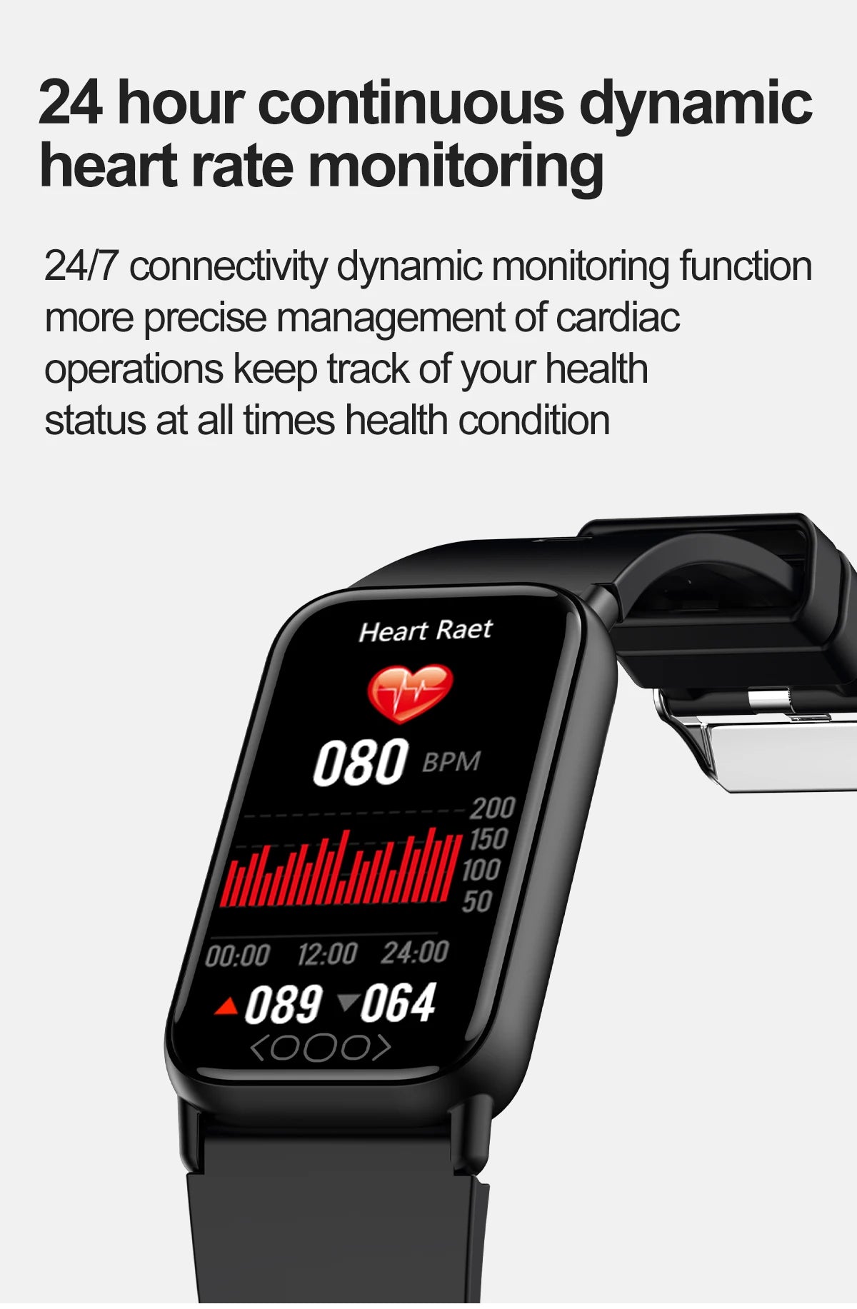 2024 Sports Smartwatch Heart Rate Blood Pressure Monitoring Waterproof Smart Bracelet Men Women Multi-Function Smart Watch