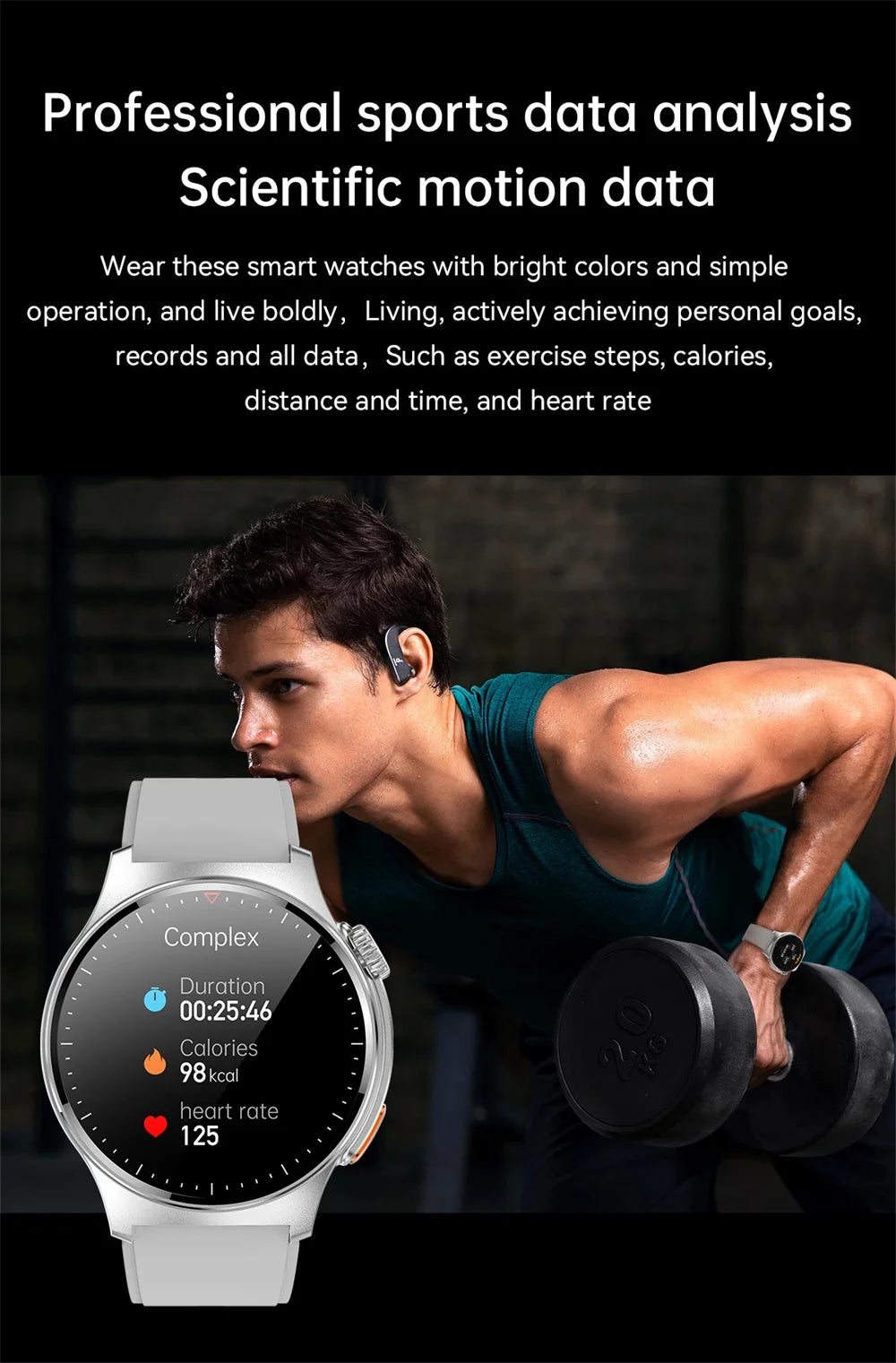 New Men 1.39" Blue Tooth Call Sports Tracker 2024 Smart Watches GPS Heart Rate Game Waterproof NFC Voice Assistant Smartwatch