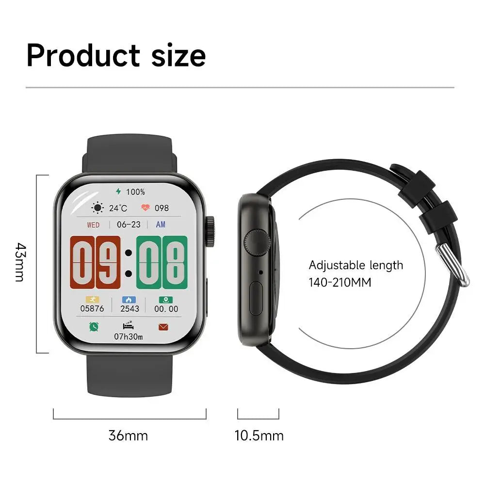 Smartwatch 1.83 Inch HD Screen IP67 Waterproof Heart Rate Monitoring Men Woman Smart Watch 2024