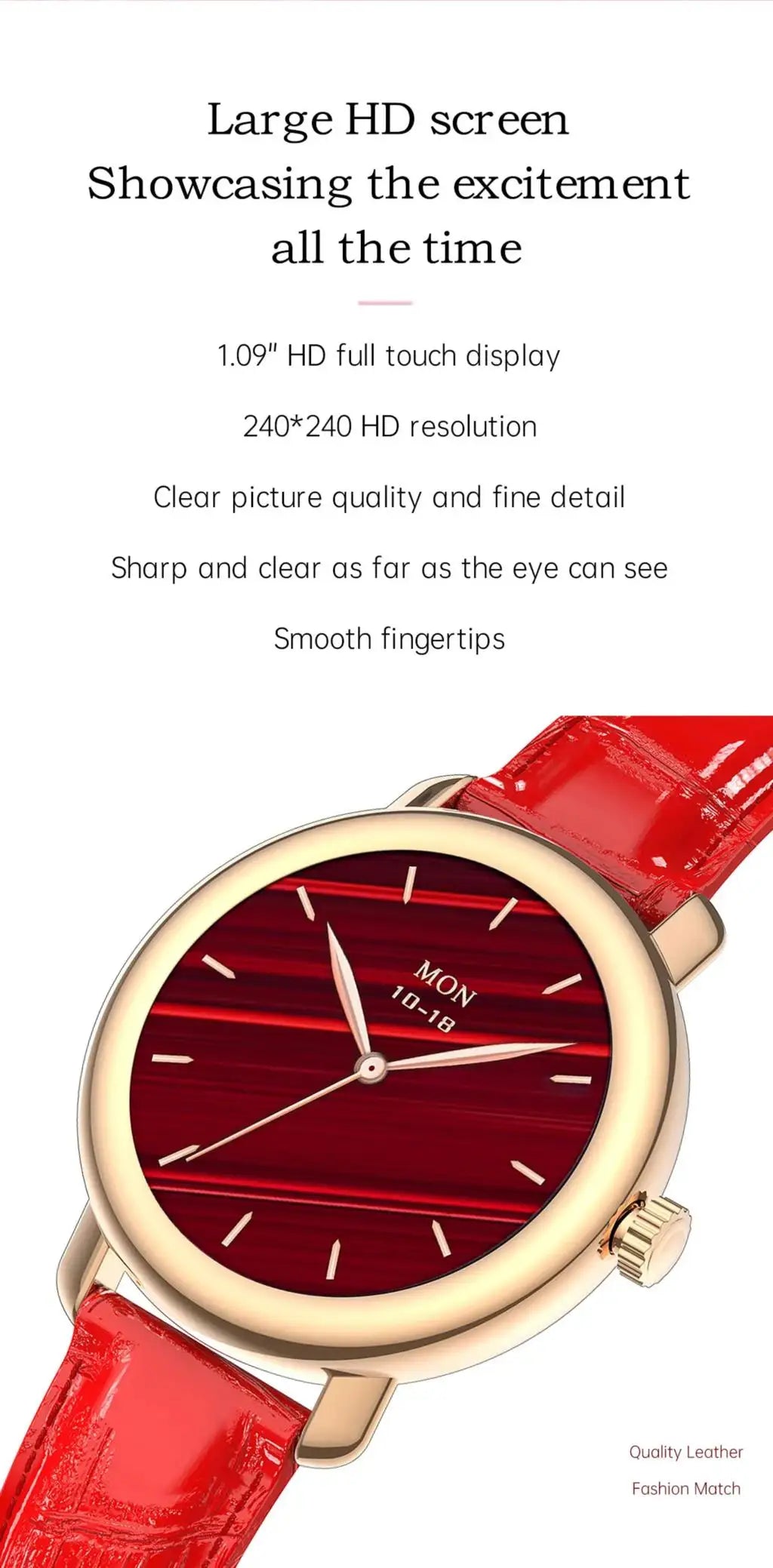 2024 New 1.09" Women Fashion ECG PPG Smart Watch Sports Fitness Weather Blue Tooth Watches Waterproof Music Lady Smartwatch