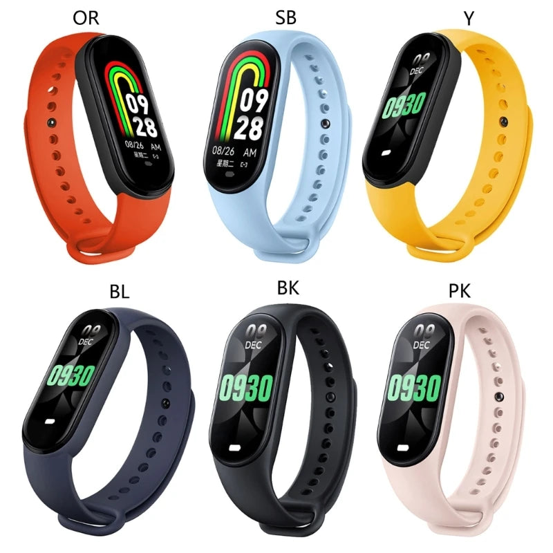 M8 Smartband  Watch Heart Rate Blood Pressure Oxygen Tracker Smartwatch IP67 Fitness Sport Bracelet For Mi Band