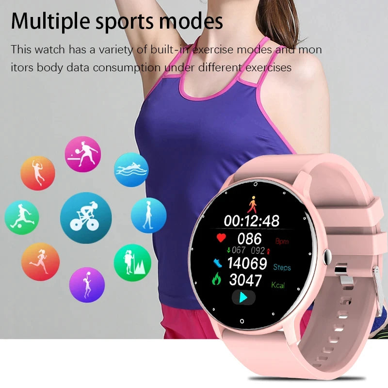 2024 Smart Watch Ladies Heart Rate Blood Pressure Sport Fitness Watches IP67 Waterproof Bluetooth For Android ios smartwatch Men