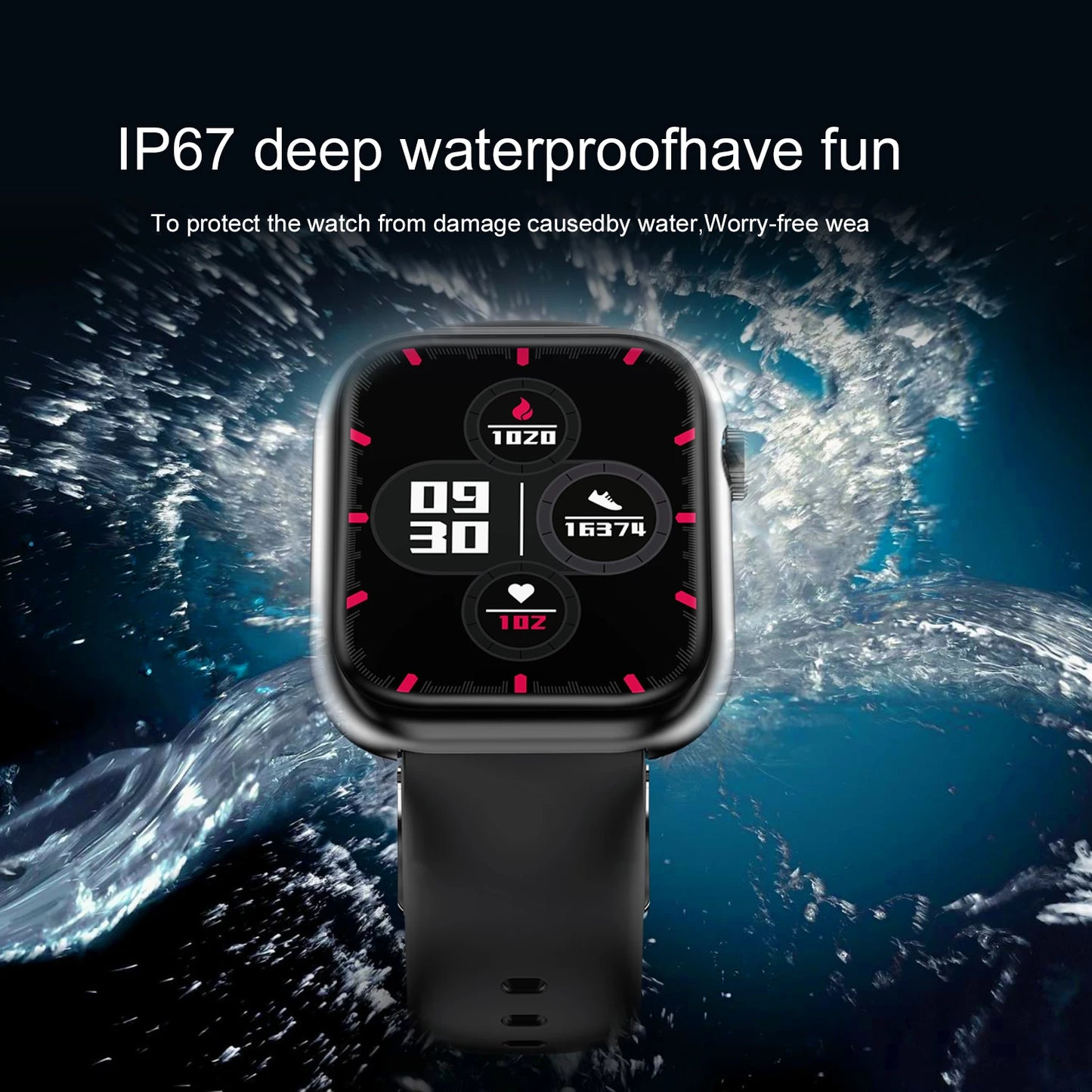 2024 New For Huawei Xiaomi Men Women Smartwatch Bluetooth Call Heart rate Temperature Sports Track IP67 Waterproof Smartwatch