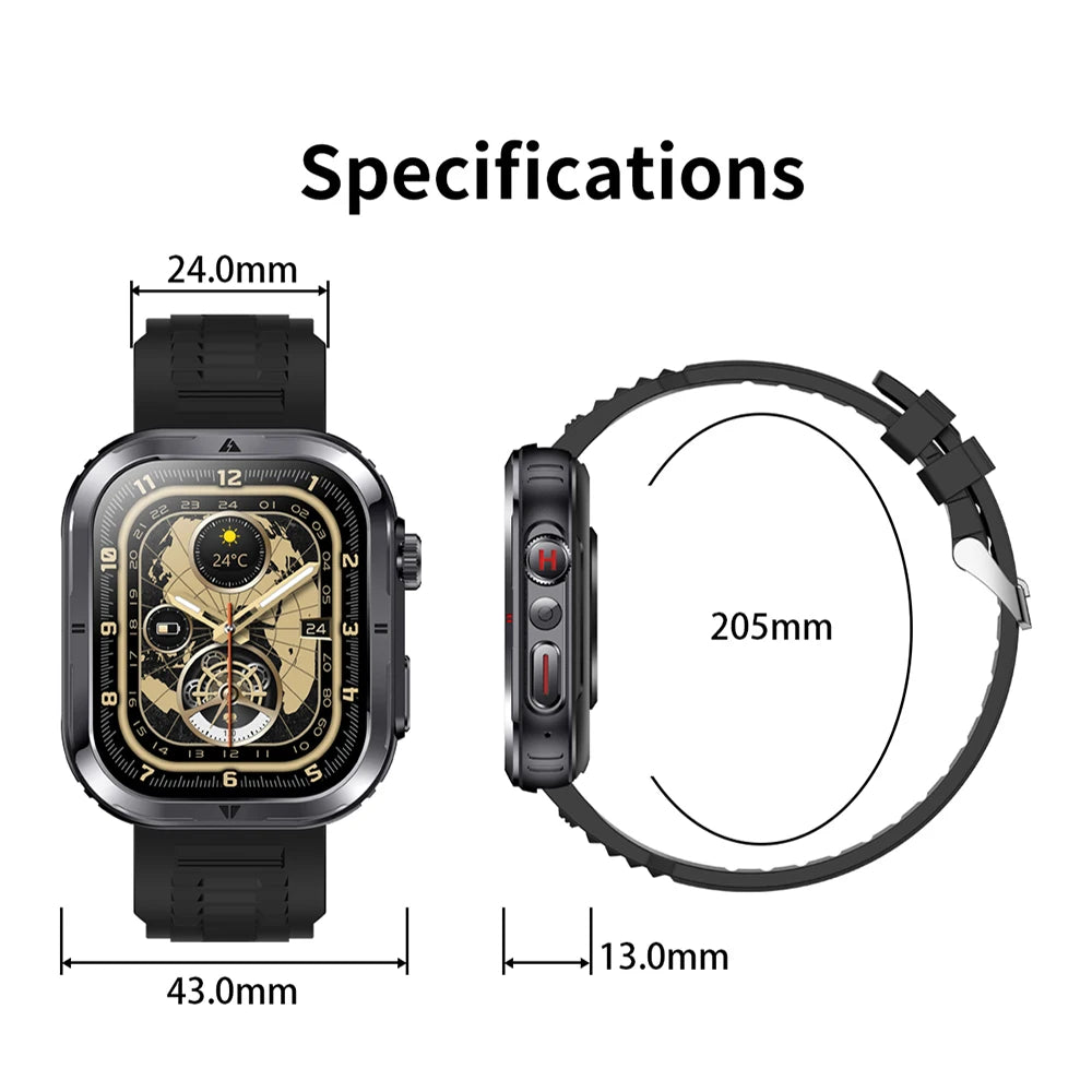 Original Smart Watch 2024 Bluetooth Call Sport Watches for Men Alarm Clock Smartwatch Fitness Tracker for Xiaomi Huawei Android