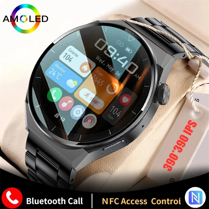 LIGE NFC Watch For Men Bluetooth Call Smart Watch Android iOS 2024 Blood Pressure Smartwatch Weather Full Touch Men's Wristwatch