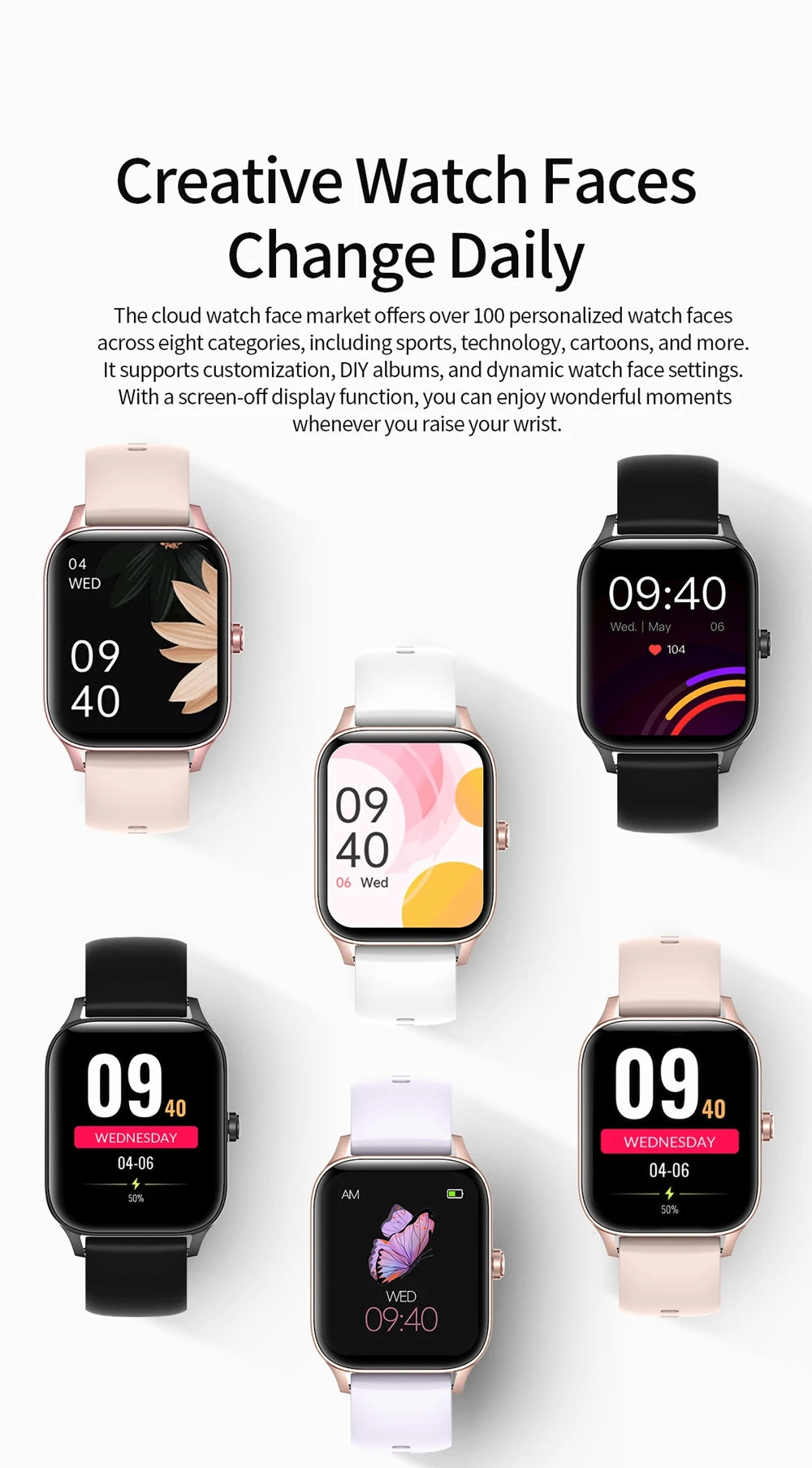 Smart Watch 2024 Last Generation For Women Men Sleep Monitoring Multiple Sports Modes Wireless Calling For Apple Iphone