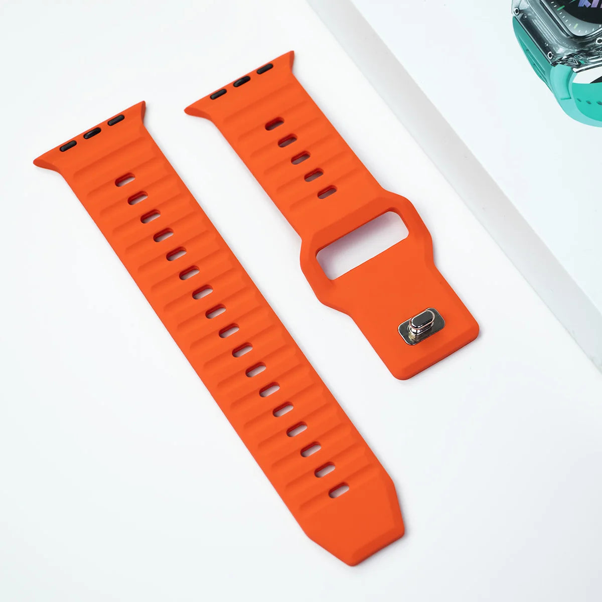 Sport Silicone Strap for Apple watch Ultra 2 band 49mm smartwatch correa bracelet iwatch Series 9 8 7 6 SE bands 45mm 44mm 42mm