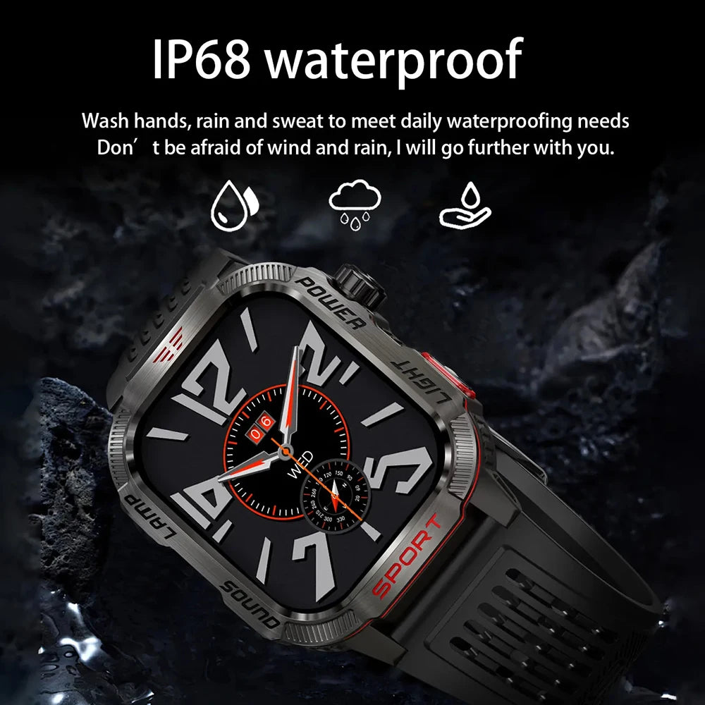 Smart Watch Men For Android IOS Heart Rate Sleep Monitoring IP68 Waterproof Outdoor Sports Fitness Ai Voice SmartWatch 2024 New