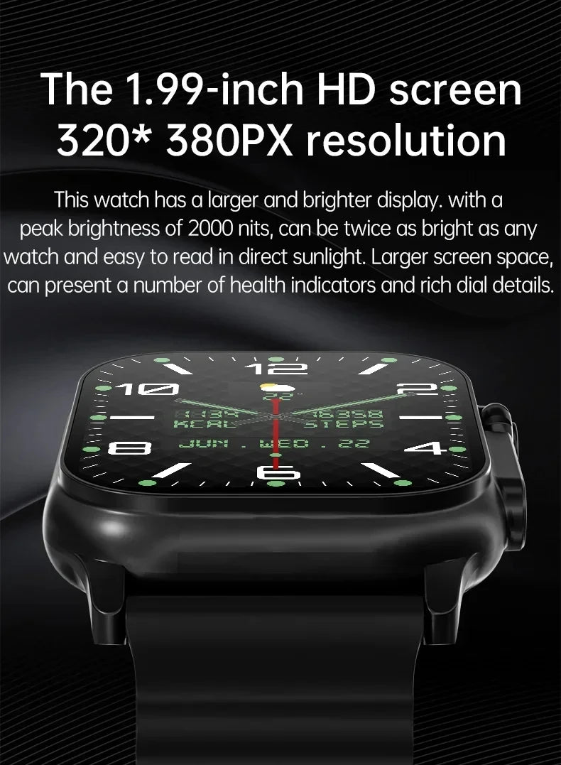 2024 T10 Ultra 2 Smart Watch Men 49mm Series 8 2.3 "AMOLED Screen NFC Compass Waterproof For Apple Watch IWO Ultra 8 Smartwatch