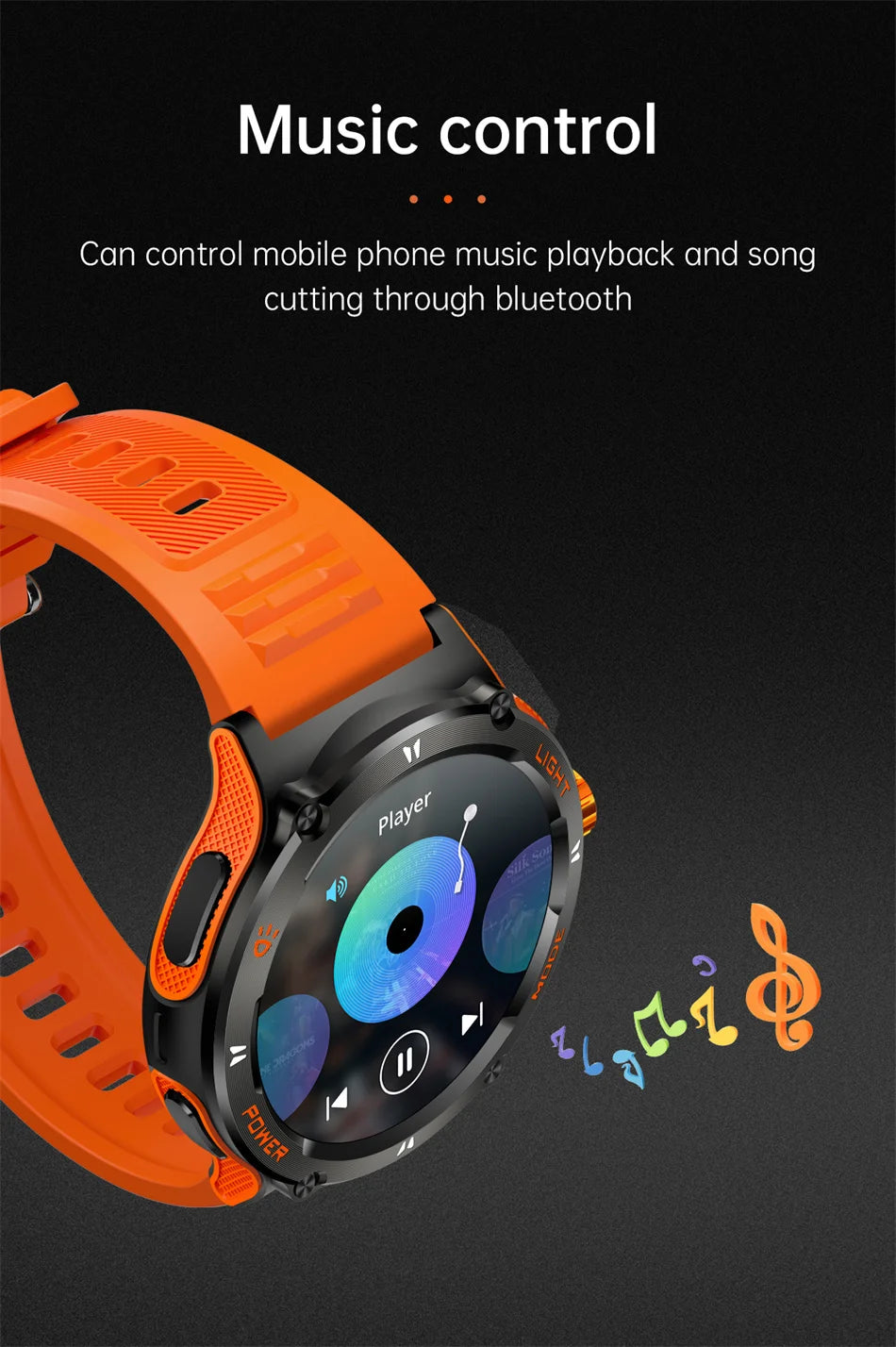 2024 For HUAWEI Xiaomi Smart Watch Men Outdoor GPS Sport Trajectory Compass LED Flashlight 3ATM Waterproof BT5.3 Call Smartwatch