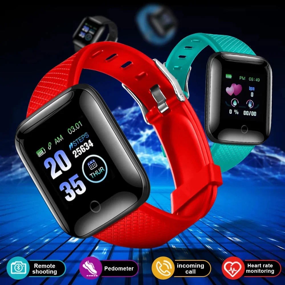 116plus Smart Watch Men Women Heart Rate Monitor Fitness Tracker Sports Bracelet Fit Pro APP For Apple Huawei Xiaomi Phone