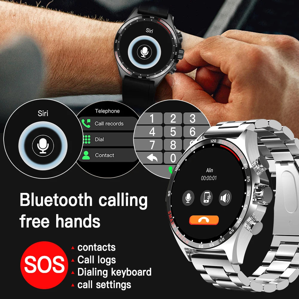 XUESEVEN SK27 New Bluetooth Smart Watch 1.58inch GPS Track NFC Heart Rate Fitness Sports IP68 Waterproof Smartwatch For Men 2024