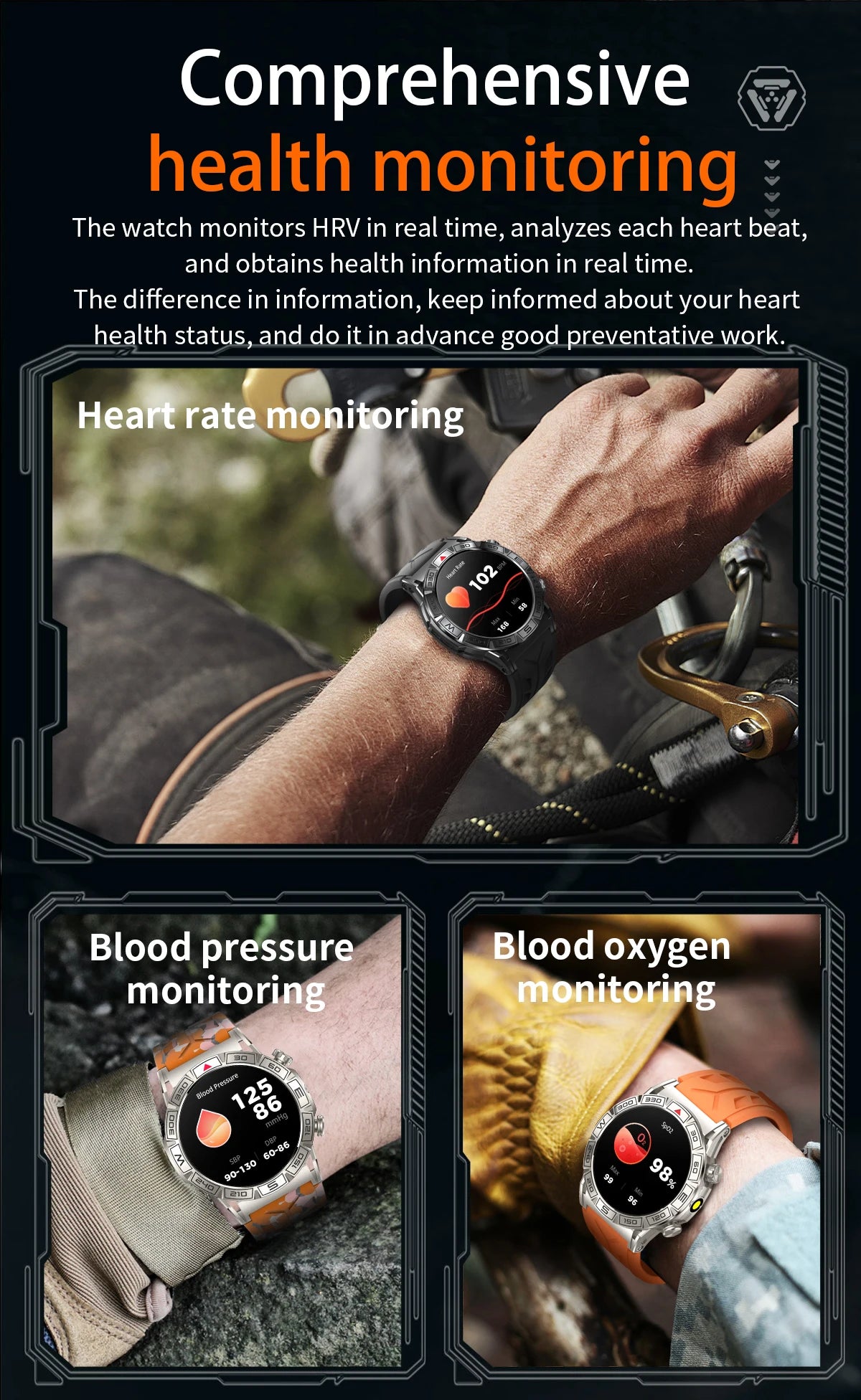 2024 Bluetooth Call Heart Rate Blood Pressure/Oxygen Exercise Tracker Multi-functional Smart Watch For Men And Women New Sales