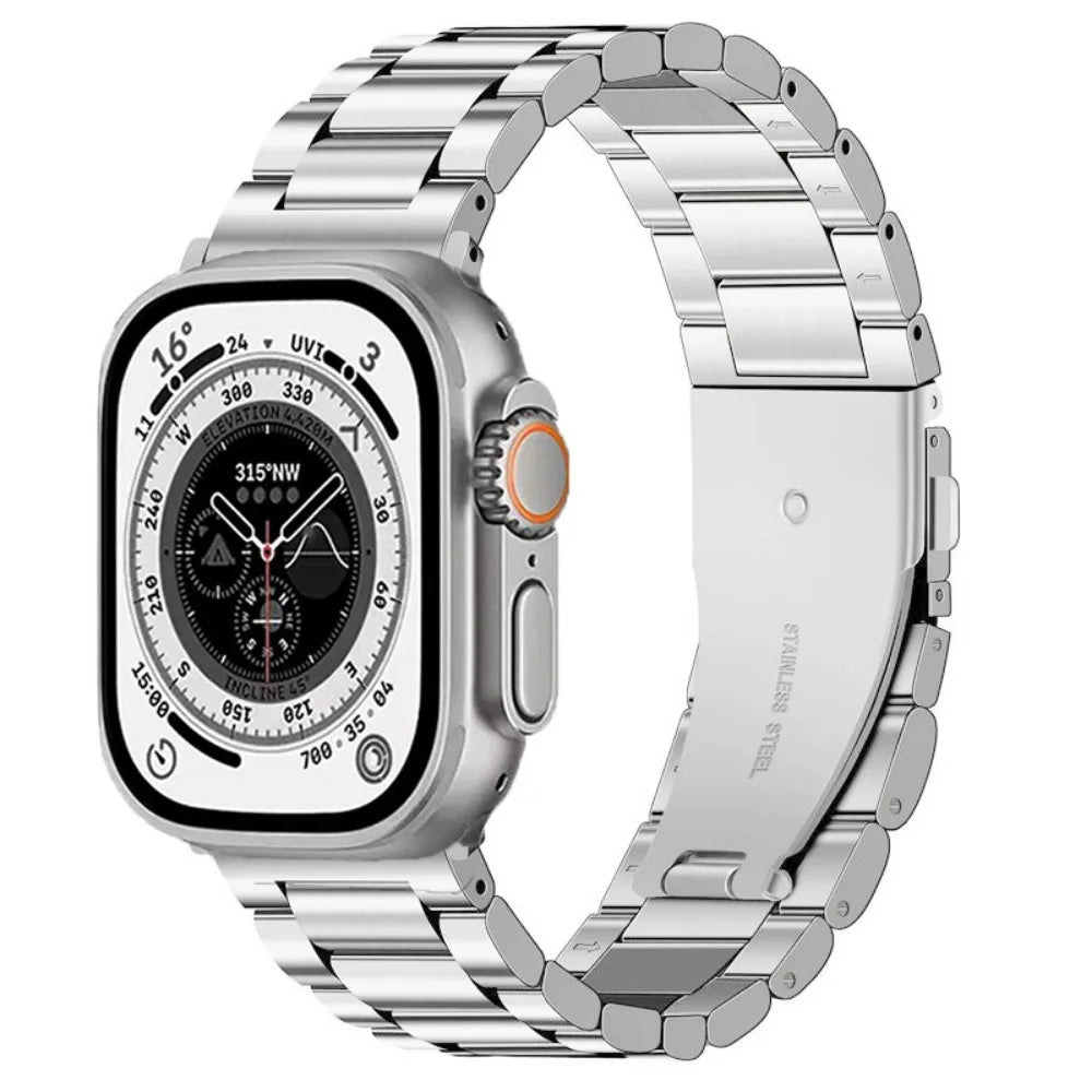 New Metal Strap for Apple Watch band 49mm 45mm 41mm 44mm 40mm 42 38mm Stainless steel Bracelet iWatch 7 6 5 4 3 SE 8 Ultra Strap