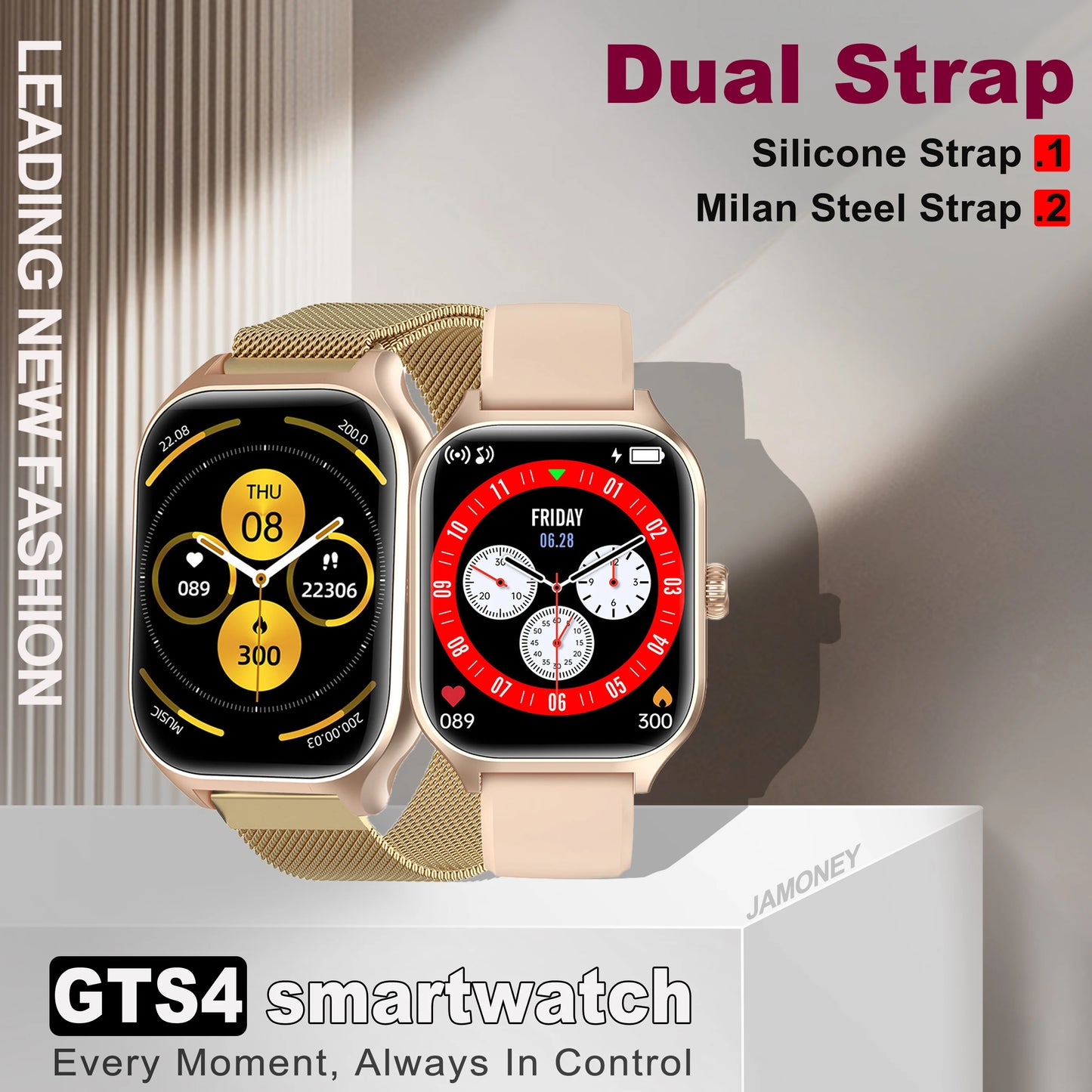 2024 New Arrival GTS4 smartwatch BT Call Heart Rate Calories Sports Fitness Tracker OEM Smartwatch for Men Women