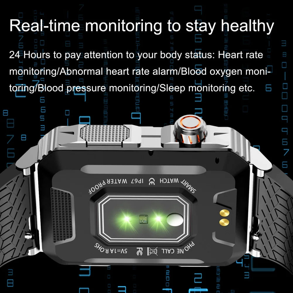 2024 New Men Women 1.57" Blue Tooth Call Smart Watch Heart Rate Blood Oxygen Health Sports Fitness Waterproof Music SmartWatch