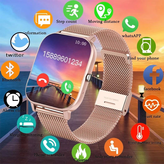 2024 New Bluetooth Call Sports Smartwatch Men Custom Dial ECG 240*240 HD Touch Screen music Smart Watch Women For Android IOS