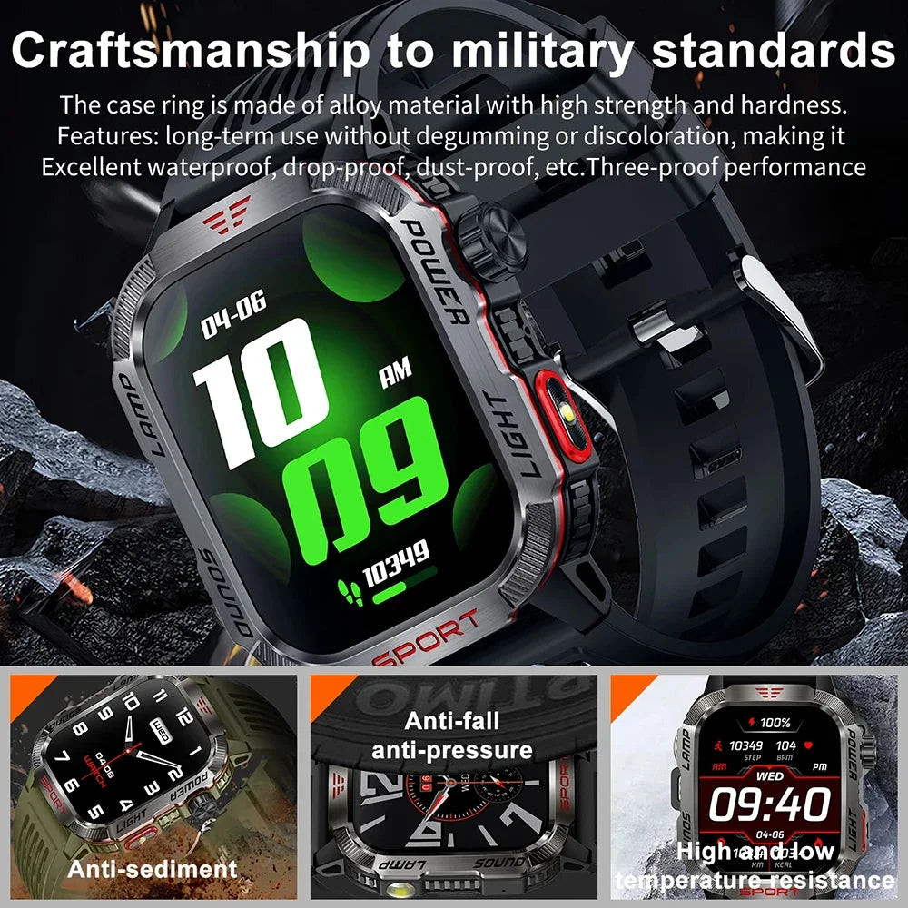 New Smart Watch Men For Android IOS Heart Rate Sleep Monitoring IP68 Waterproof Sport Fitness Ai Voice Smartwatch Outdoor 2024