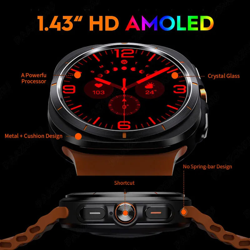 2024 New For Samsung Galaxy Watch 7 Classic Smart Watch Men women 1.43 inch HD AMOLED Voice Call NFC GPS Tracker Sport Watches