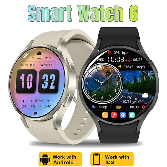 2024 New Original Watch 6 Men Smart Watch NFC Voice Call AMOLED HD Screen Sports Watch Women GPS Tracker smart watch for Samsung