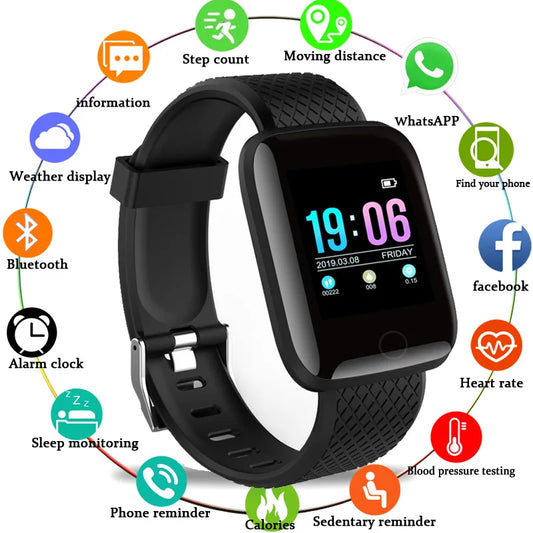 Smart Watch Men Women Sport Waterproof Smartwatch For Android IOS Smart Clock Health Heart Rate Monitor Message Call Reminder