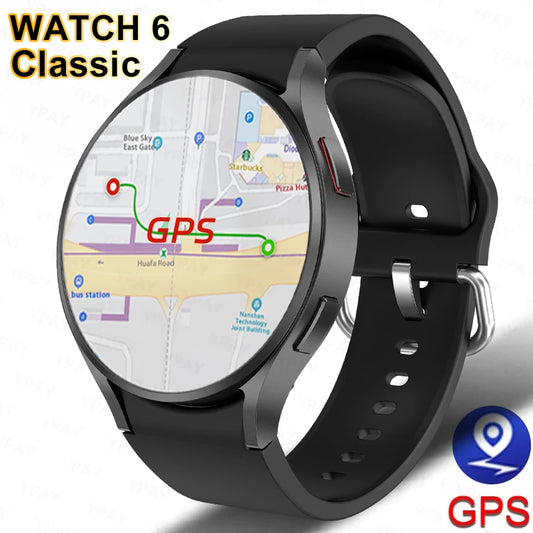 2024 New GPS Track Watch 6 Smart Watch Men Amoled HD Always Display Blood Sugar Sports Clock Voice Call Custom Dial Smartwatches