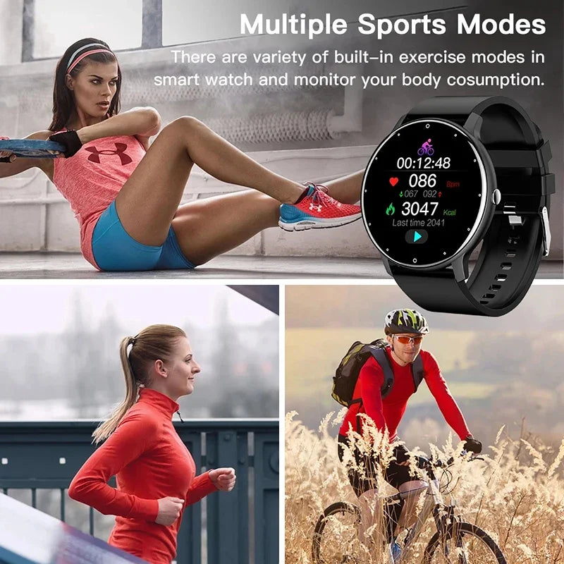 2024 Round Smart Watch Women Men Lady Sport Fitness Smartwatch Sleep Heart Rate Monitor IP67 Waterproof Watches For IOS Android