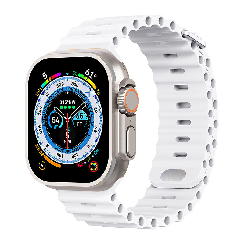 Ocean Strap for Apple Watch Ultra 2 Band 49mm Series 45mm 41mm 44mm 40mm 42mm 38mm Silicone Watchbands iWatch 9 8 7 6 5 4 3 SE2