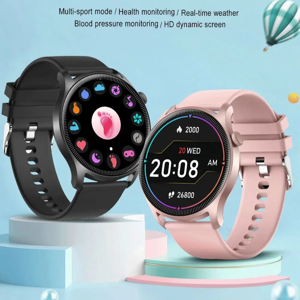 Timethinker Bluetooth Smart Watch 2024 Men 1.3 inch HD Screen Waterproof Women Smartwatch Sport  Health Monitor for Android IOS