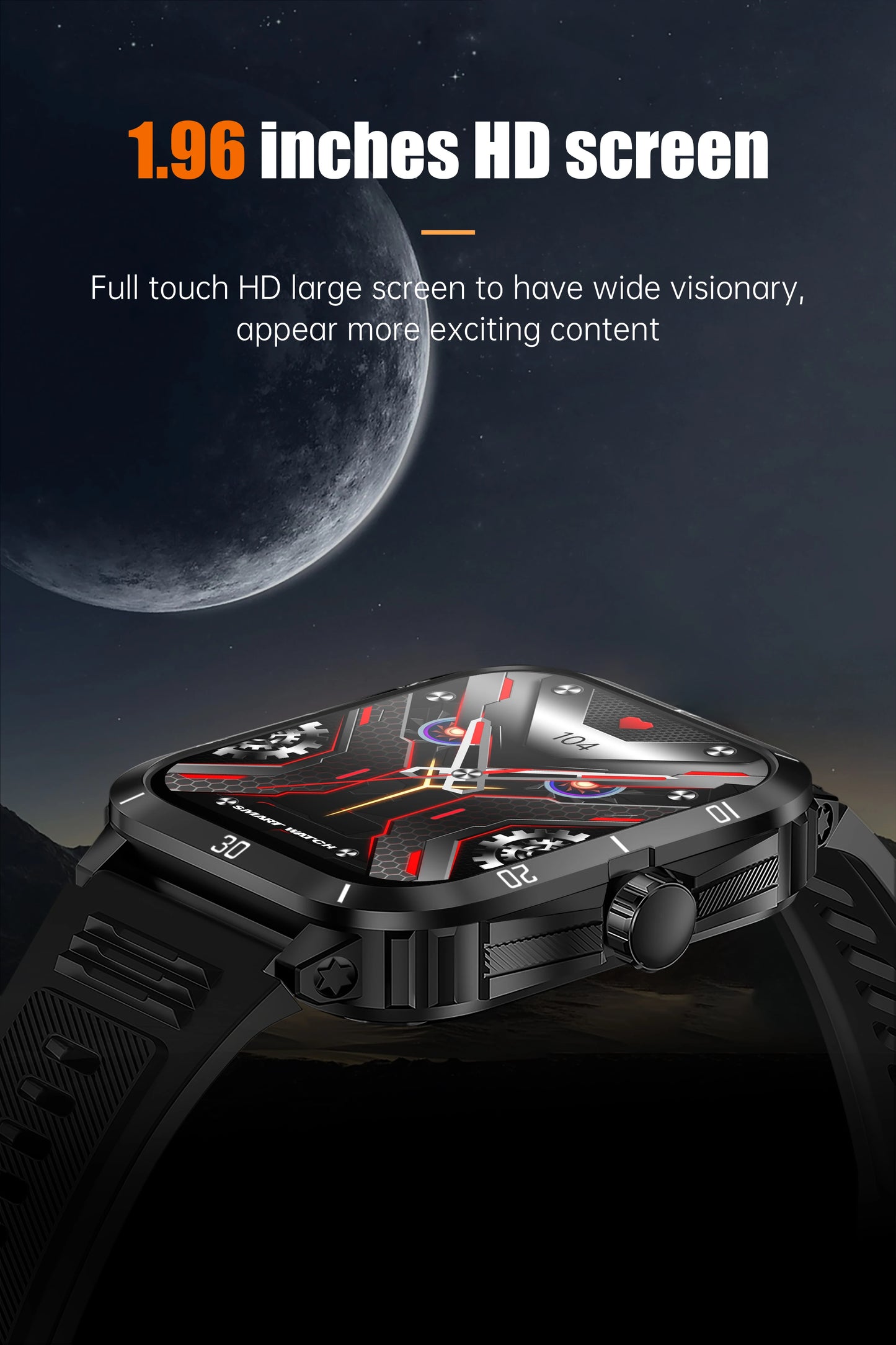 2024 Outdoor Military 3ATM Waterproof Smart Watch Men 430mAh Battery Heart Rate Sports Fitness Watches Bluetooth Call Smartwatch