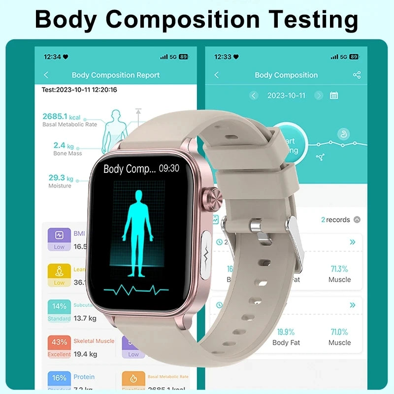 2024 New For HUAWEI Micro Physical Examination Health Smart Watch Men Blood Glucose Uric Acid Blood Lipid Monitoring Smartwatch