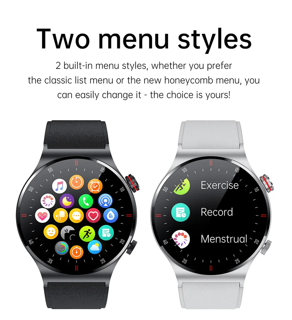 For Huawei Xiaomi 2024 New Men Smart Watch 1.28 Inch Screen Rotary Button Bluetooth Call NFC  Health Monitoring Smartwatch Women