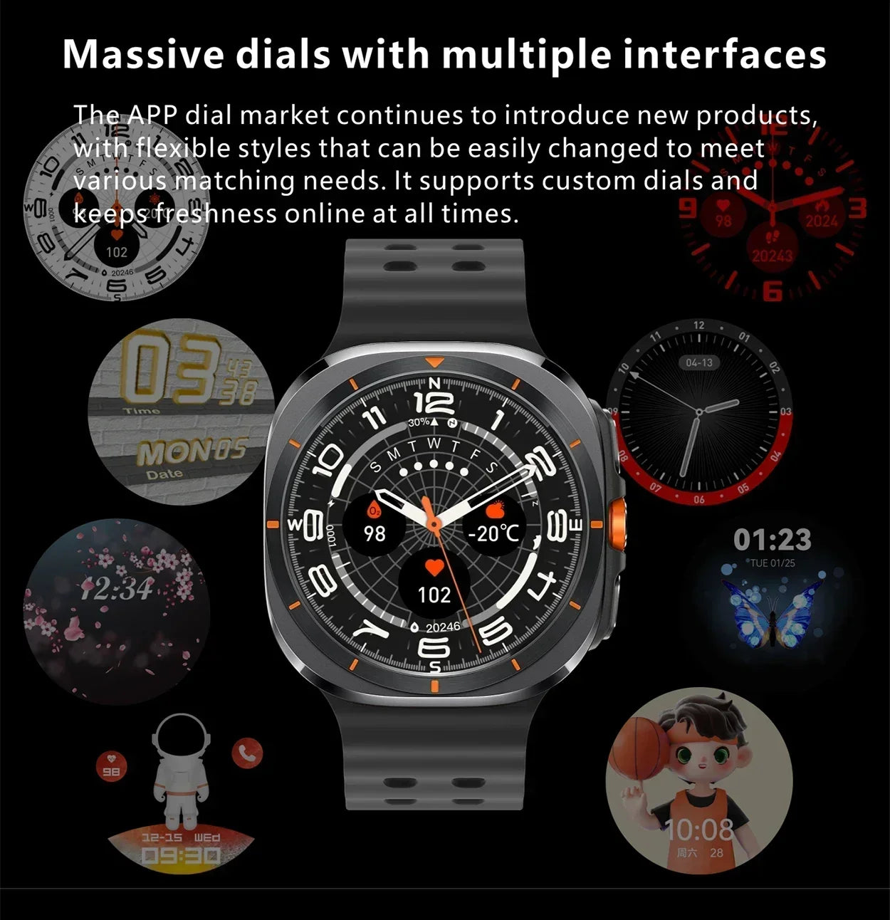 2024 Watch 7 Ultra 47mm Smart Watch S7 Bluetooth Call Compass Smartwatch for Men Women 1.62" HD Screen Sports Fitness Tracker