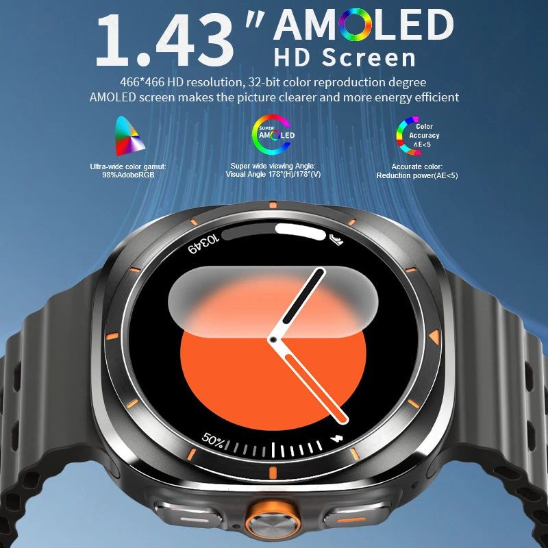 LIGE New AMOLED Display Smart Watch Men 2024 NFC Compass Bluetooth Call Outdoor Sport Watch Digital Smartwatch For Xiaomi Huawei