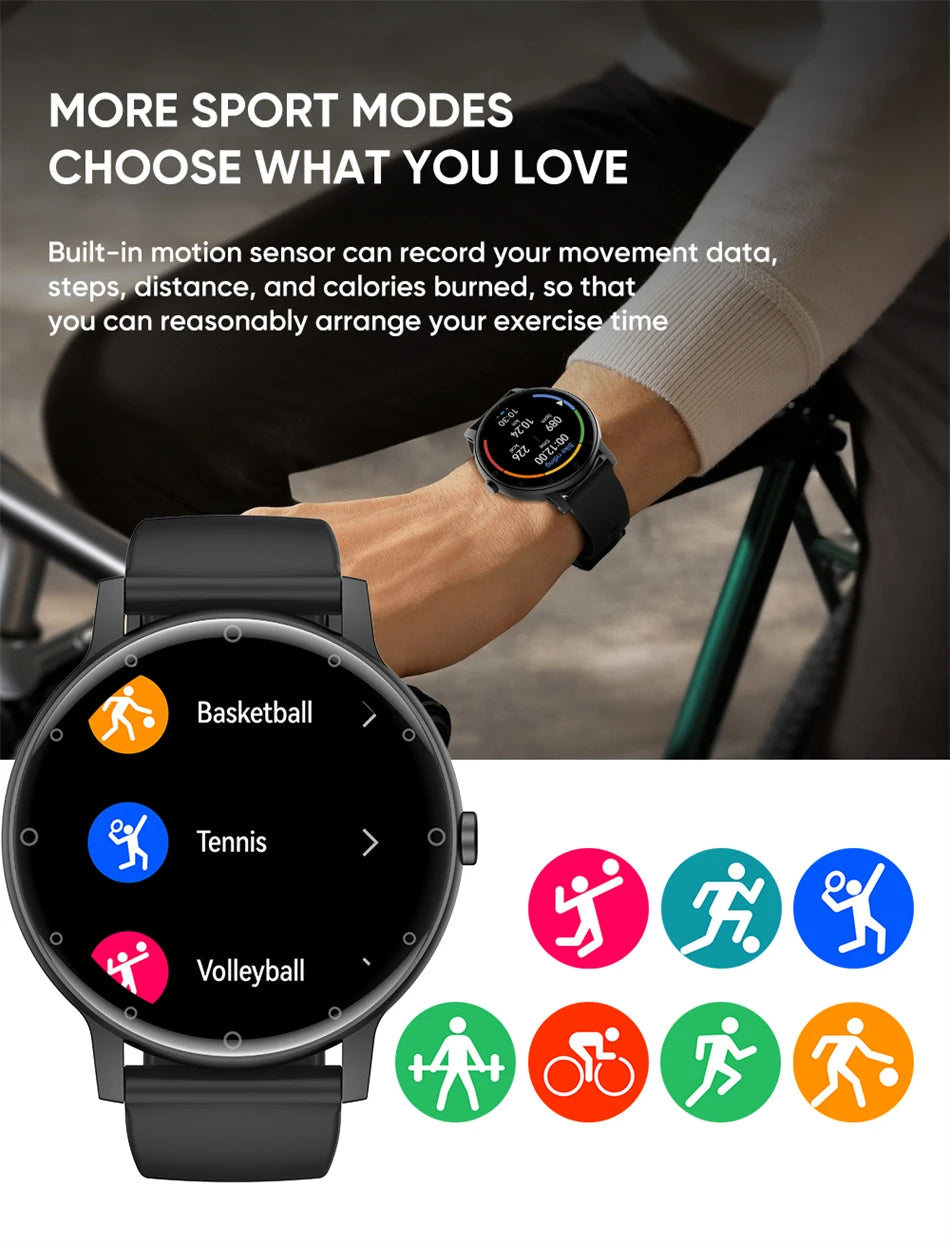 2024 HD Bluetooth Calling Waterproof Smart Watch Women Blood Oxygen Sports Fitness Men Smartwatch Suitable For Huawei Xiaomi