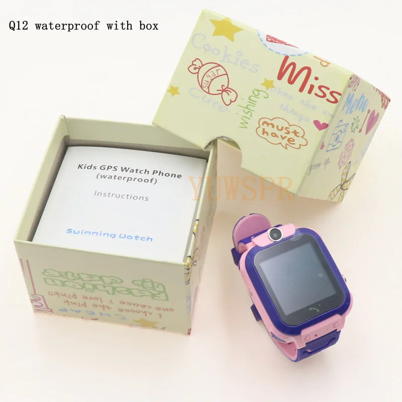 Q12 Kids Smart Watch Waterproof LBS Location Support Hebrew 2G SIM Card Listen Baby Tracking Boys Girls Smartwatch Clock Gift