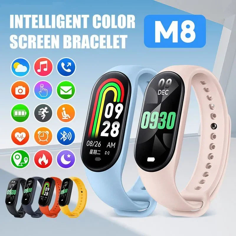 M6 Smart Bracelet Health Monitoring Bluetooth Link Men S and Women S Sports Pedometer Smart Watch For Apple Android