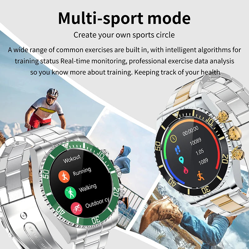 Smart Watches Mens 2024 Smartwatch Man 1.3'' HD Screen Sleep Monitoring Heart Rate Monitoring Customised Dials Bluetooth Call